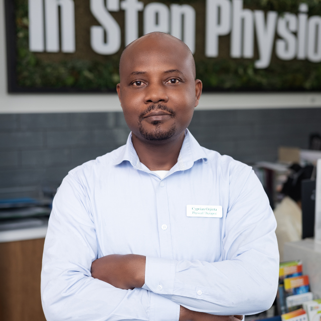 Physiotherapy Edmonton Team Member Cyprian Orjinta At In Step Physical Therapy Clinic